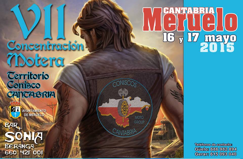 Concentración de motos en Meruelo