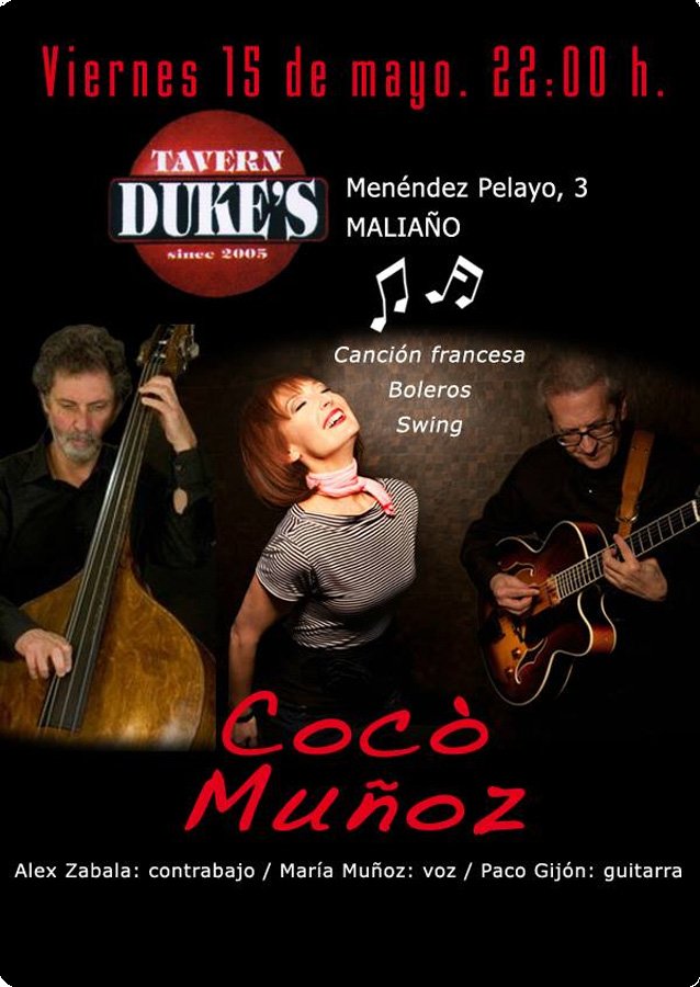 Concierto de Coco Muñoz en el Duke´s de Maliaño