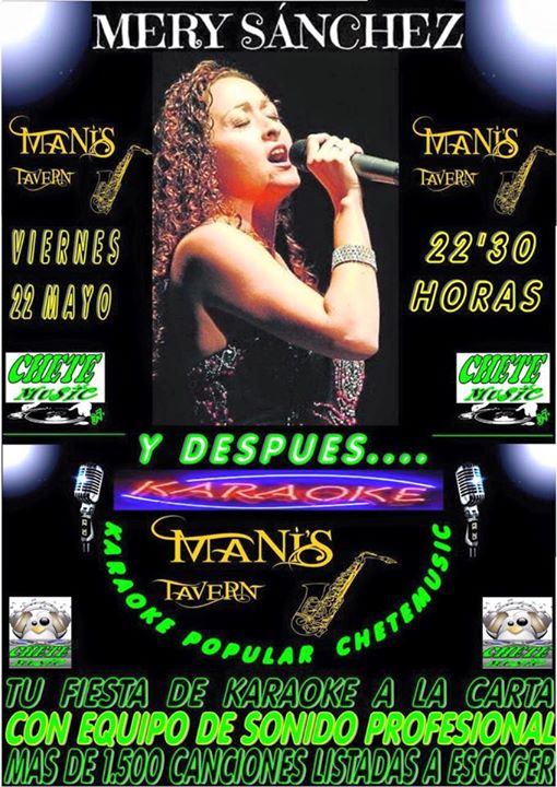 Concierto de Mery Sanchez y Karaoke en el Mani´s de Guarnizo