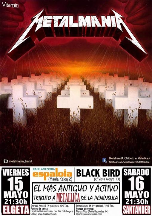 Concierto de Metalmanía en el Black Bird de Santander