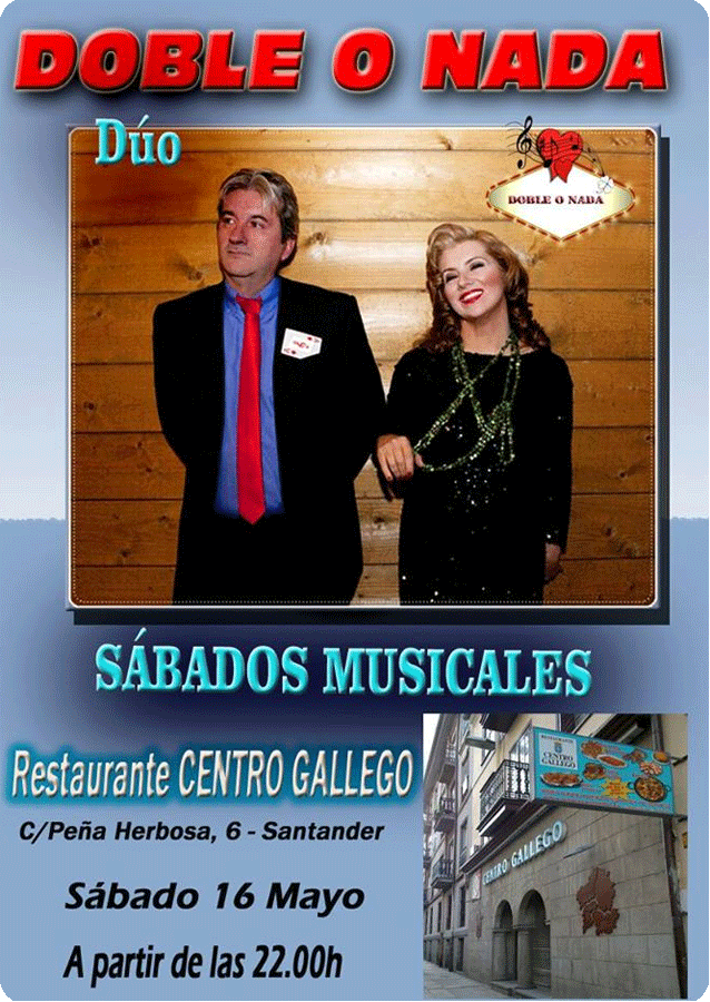 Concierto del Dúo Doble o Nada en el Centro Gallego de Santander