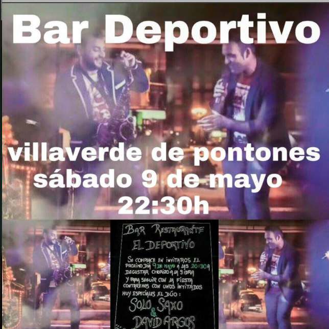 Dúo SóloSaxo y David Argos en Bar Deportivo