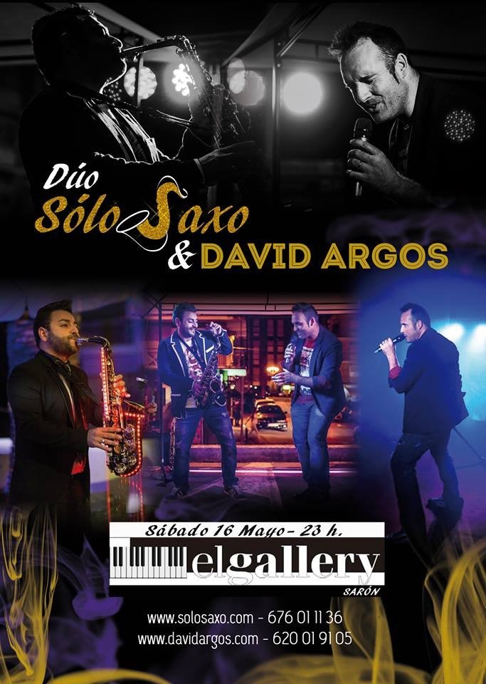 Dúo SóloSaxo y David Argos en El Gallery
