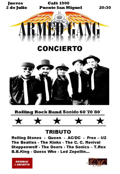 Concierto de Armed Gang en el 1900 en Puente San Miguel