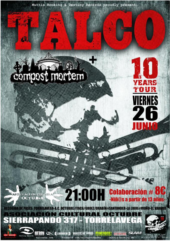 Concierto de Talco y Compos Morten en A.C. Octubre de Torrelavega