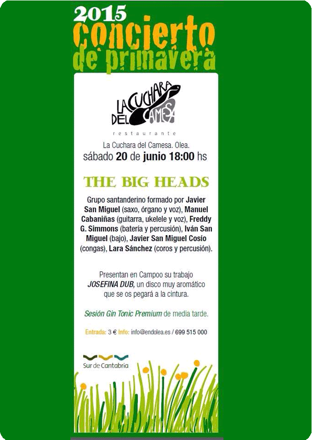 Concierto de The Big Heads en La Cuchara de Camesa
