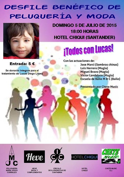 Desfile Benéfico de peluquería y moda en el hotel Chiqui en Santander