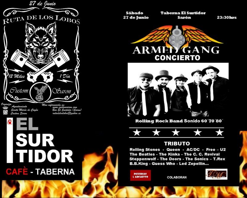 Fiesta motera en El Surtidor de Sarón