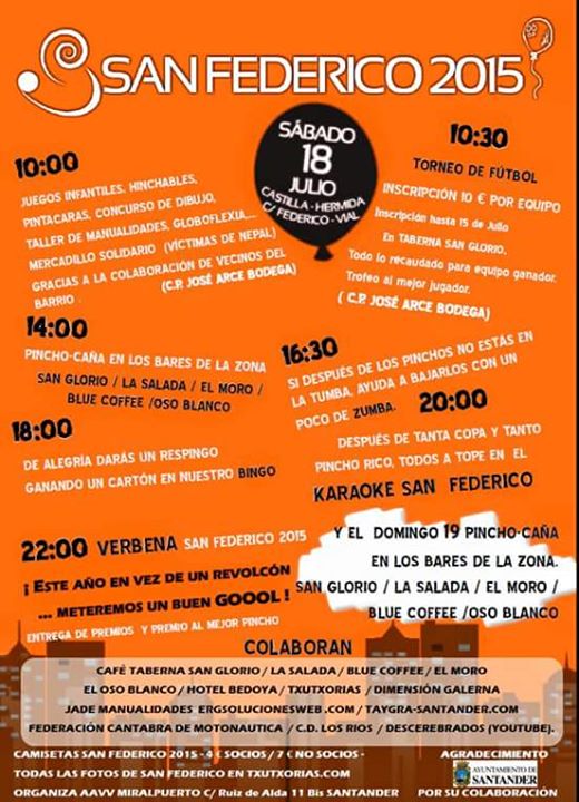 Fiestas de San Federico en La Calle Castilla en Santander