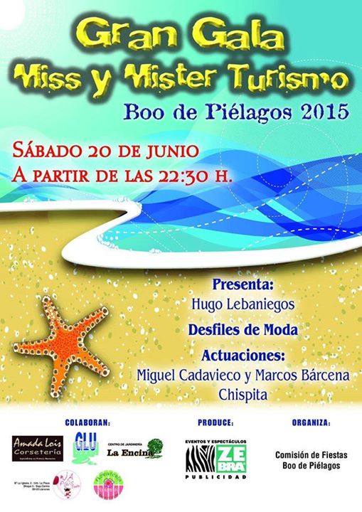 Gala miss y mister turismo en Boo de Pielagos