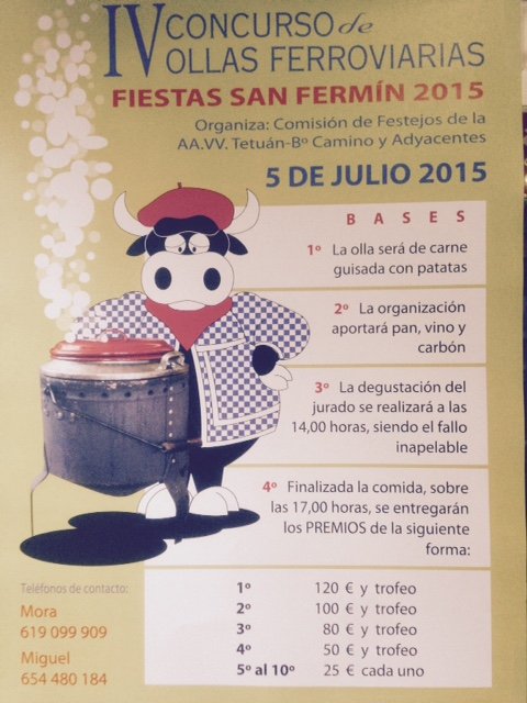 IV concurso de ollas ferroviarias en Tetuán, San Fermín 2015