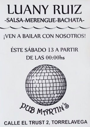 LUANY RUIZ, VEN A BAILAR CON NOSOTROS EN EL PUB MARTIN´S