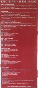 Programa Fiestas de San Fermin 2015 en el barrio de Tetuán de Santander