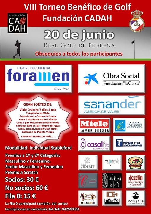 Torneo Benéfico de Golf en Pedreña