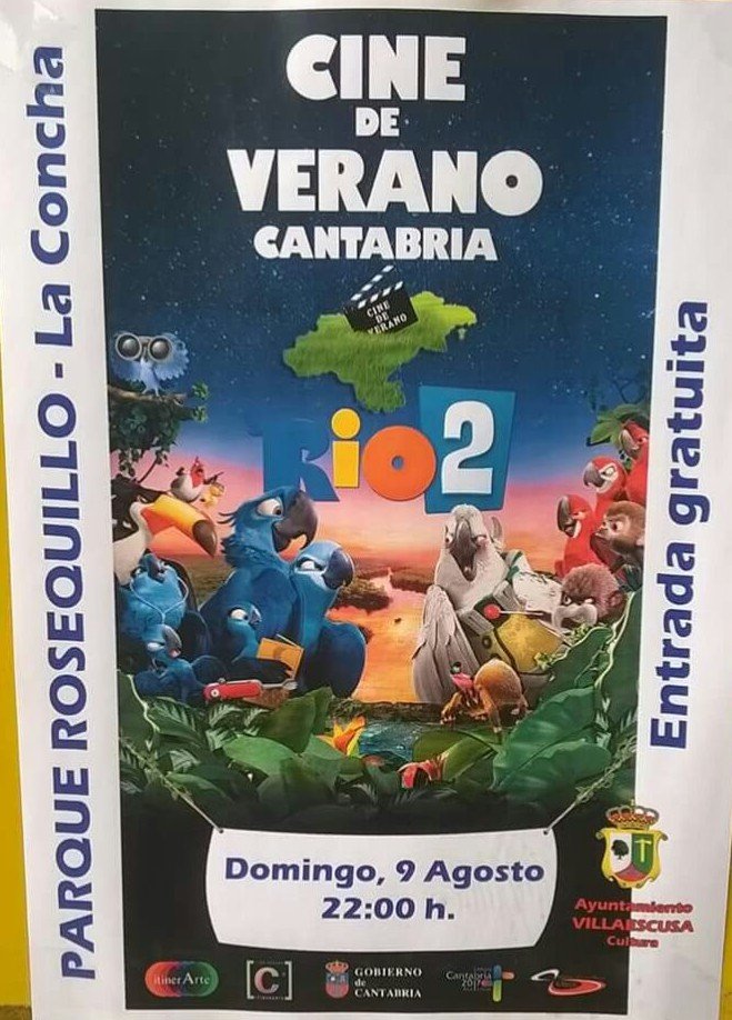 Cine de Verano 2015 Rio 2 en Villaescusa