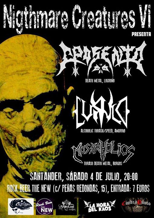 Concierto Nightmare Creatures VI en el New en Santander