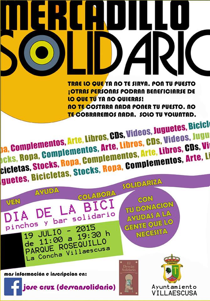 Dia de la Bici + Mercadillo Popular en Villaescusa