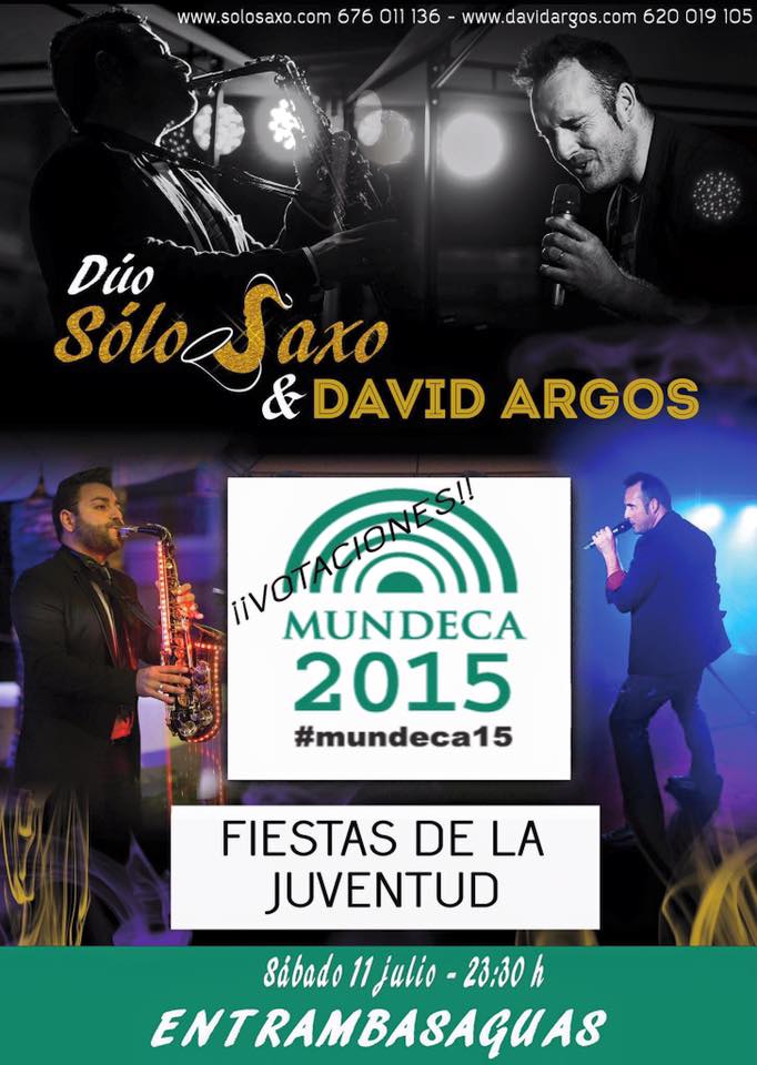 Dúo SóloSaxo y David Argos en Las Fiestas de la Juventud Entrambasaguas
