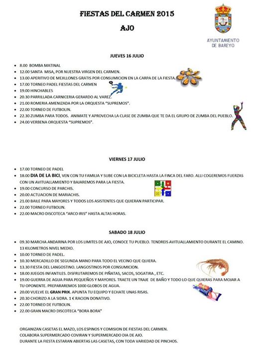 Fiestas del Carmen en Ajo 2015