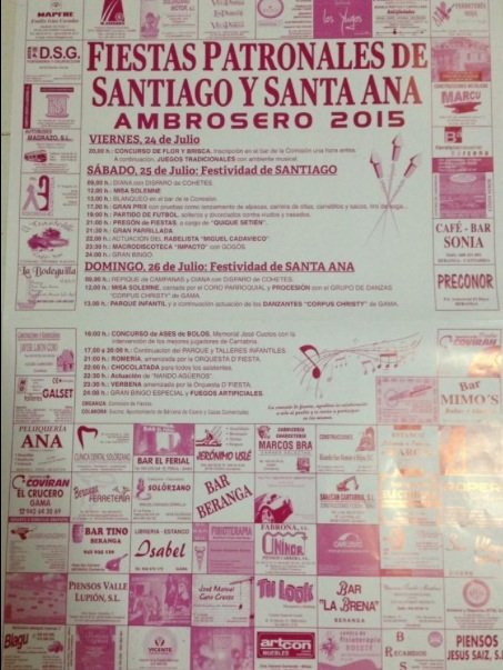 Fiestas patronales de Ambrosero 2015