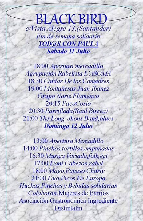 Fin de Semana Solidario en el Black Bird en Santander