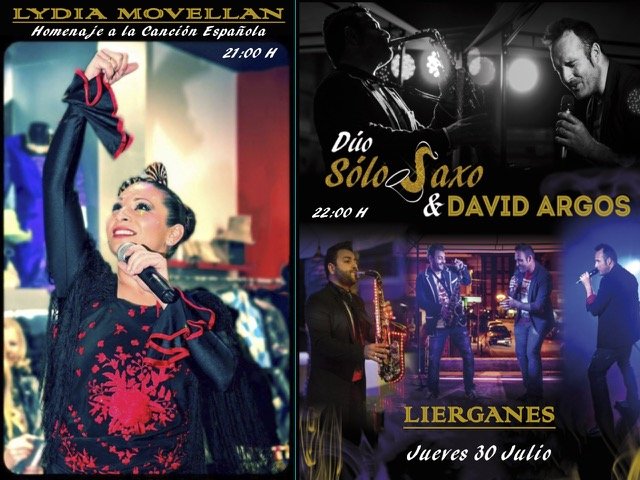 Homenaje a la canción española y dúo Sólosaxo-David Argós en Liérganes