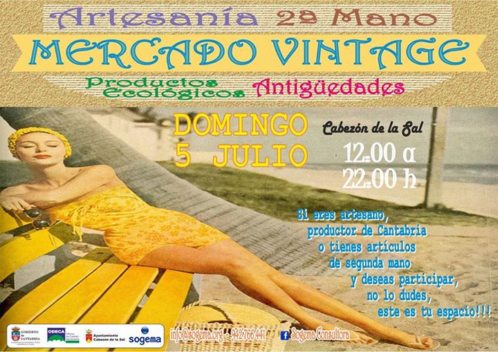 Mercado Vintage de Artesanía y 2ª mano en Cabezón de la Sal