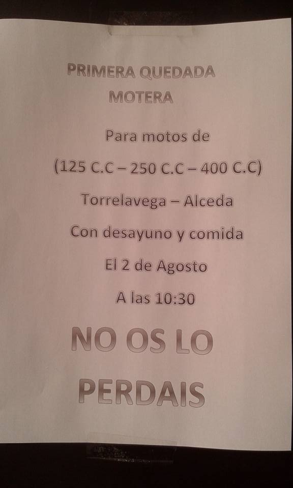 Quedada motera Torrelavega-Alceda