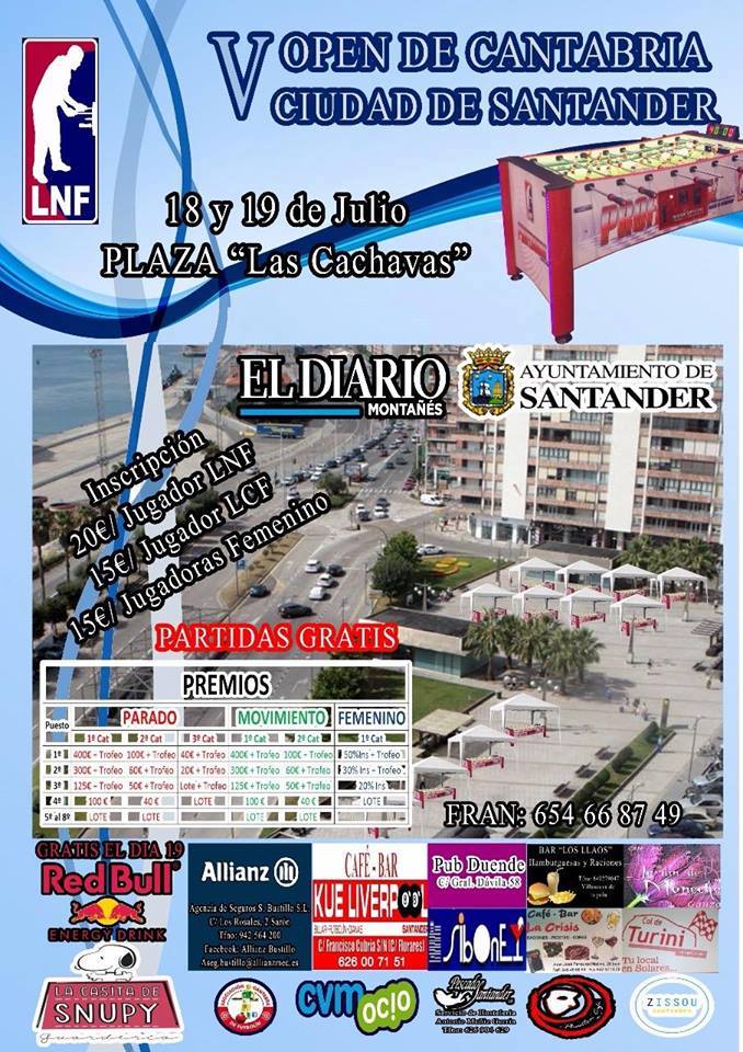 V Open de Cantabria ciudad de Santander de Futbolín