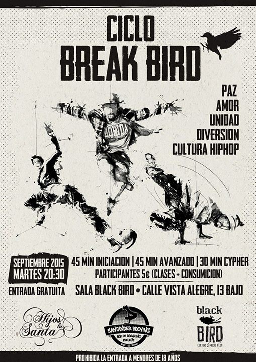 Clases de Break Dance en el Black Bird de Santander
