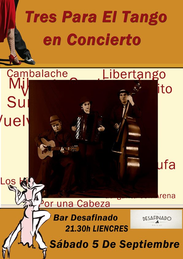 Concierto de Tres para el Tango en el Desafinado de Liencres
