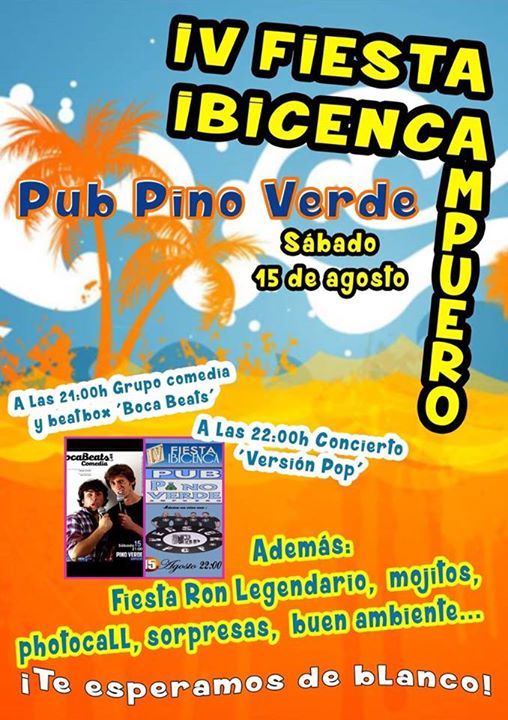 Fiesta ibicenca y concierto en Ampuero