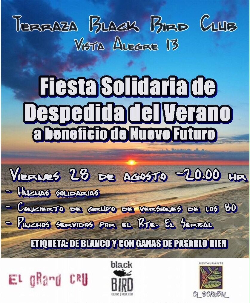 Fiesta solidaria de despedida de verano en el Black Bird