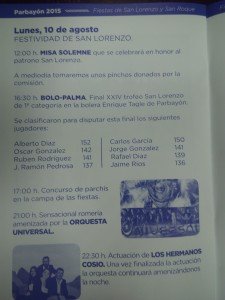 Fiestas  San Lorenzo en Parbayón 2015