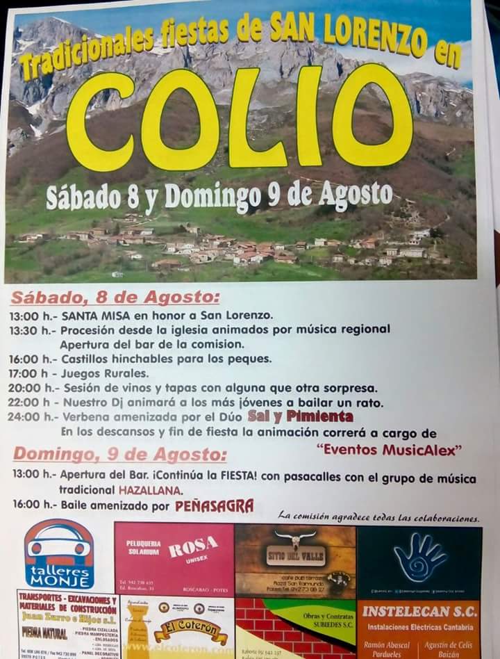 Fiestas de San Lorenzo en Colio