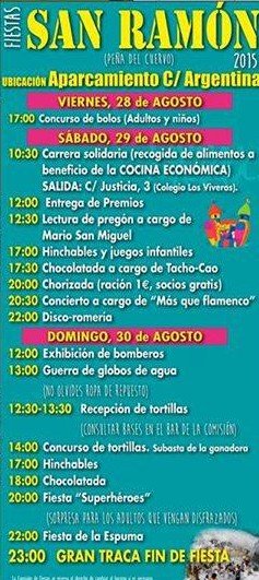 Fiestas de San Ramón en La Peña del Cuervo en Santander 2015