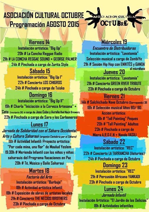 Programación de A.C. Octubre de Agosto en Torrelavega