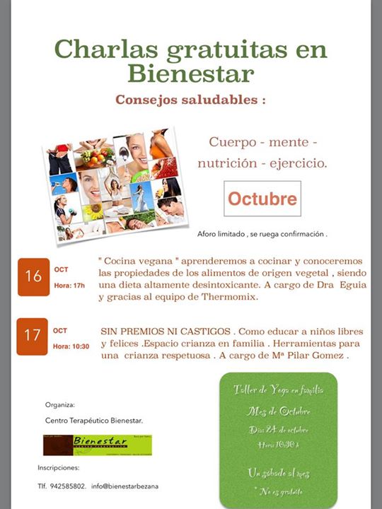 Charlas gratuitas de Bienestar en Bezana