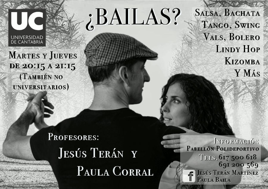 Clases de bailes de salón en la Universidad de Cantabria