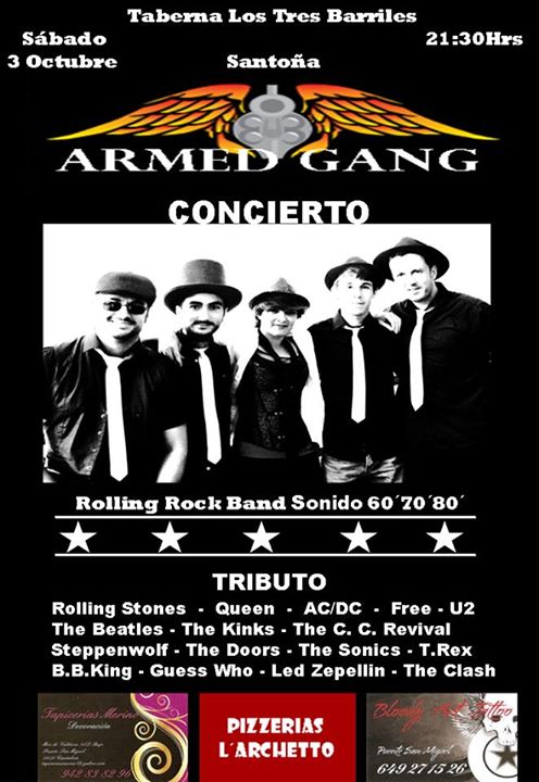 Concierto de Armed Gang en Los Tres Barriles de Santoña