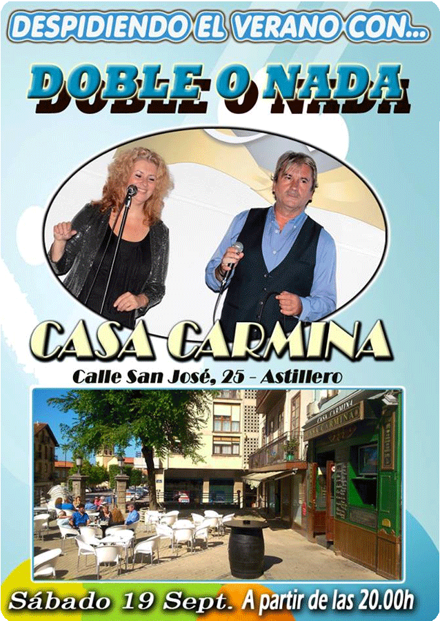 Concierto de Doble o Nada en Casa Carmina en Astillero