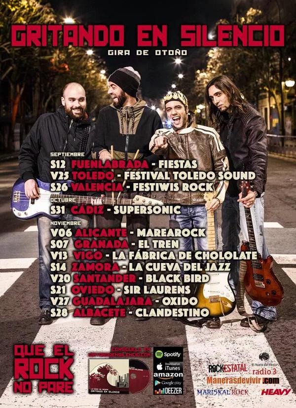 Concierto de Gritando en Silencio en el Black Bird de Santander