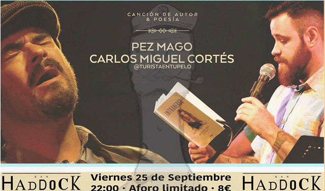 Concierto de Pez Mago & Carlos Miguel Cortés en el Haddock en Santander