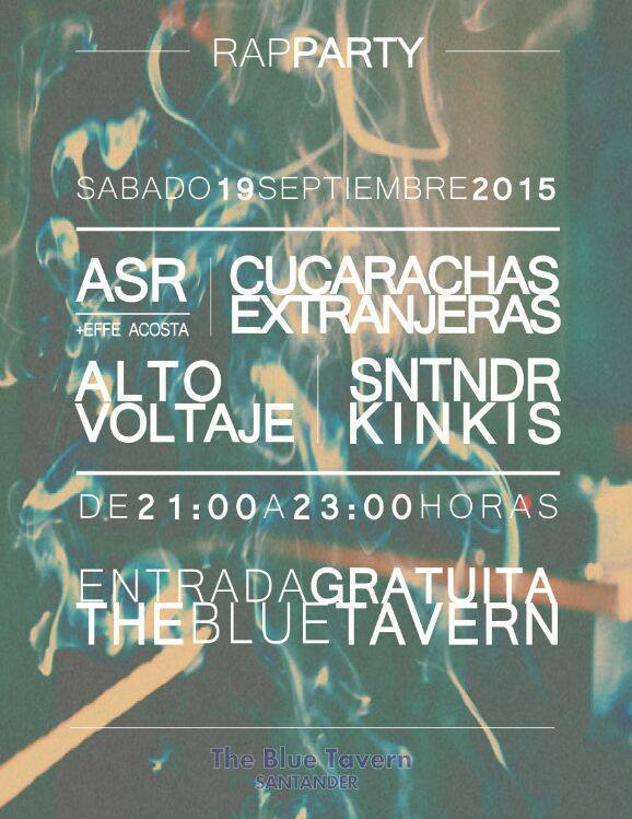 Concierto y Fiesta Rap Party en el Blue Tavern en Santander