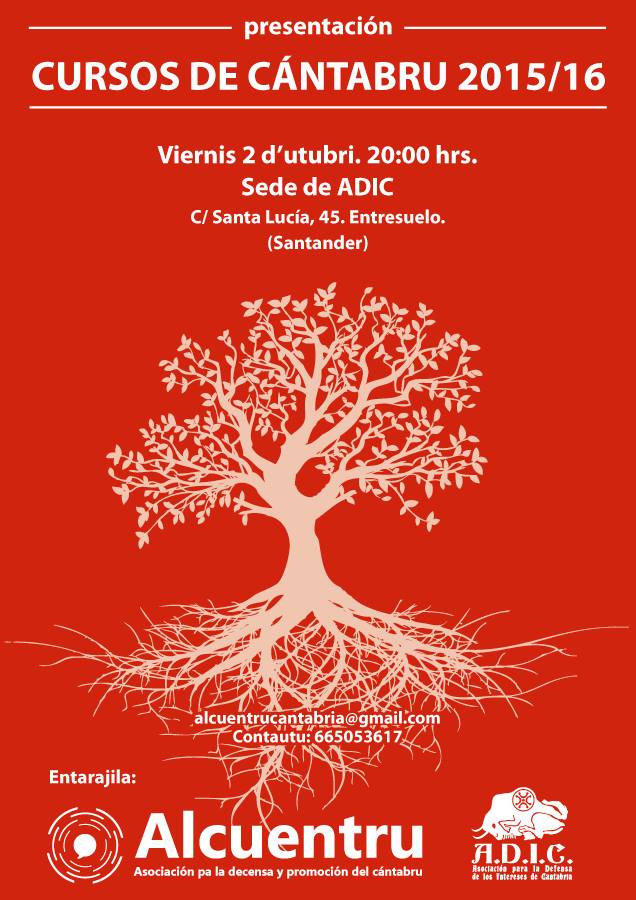 Presentación de los Cursos de Cántabru 2015/16 en Santander