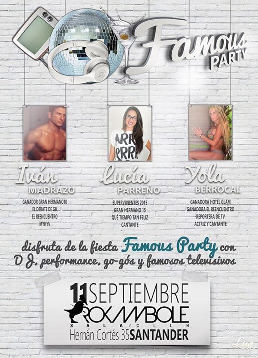 Fiesta de Famosos en el Rocambole en Santander
