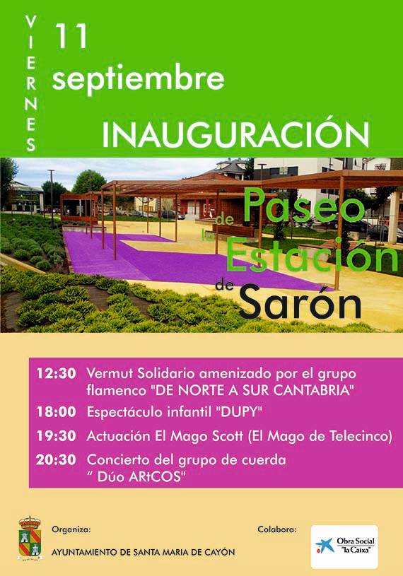 Norte y Sur en la Inaguración del paseo de la estación de Sarón