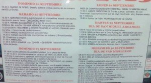 Programa Fiestas de San Miguel 2015 en Heras