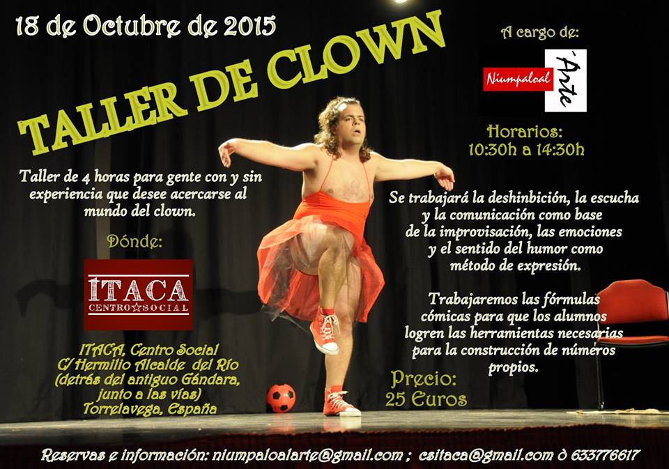 Taller de Clown en el centro social Itaca en Torrelavega