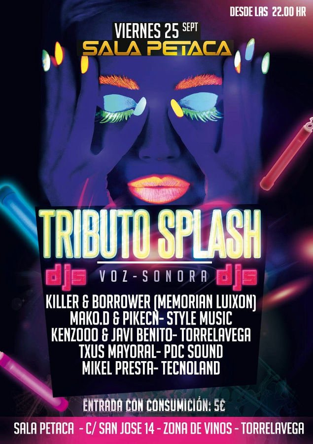 Tributo Splash en Petaca Love Music de Torrelavega